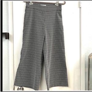 Margaret M High-Rise Wide Leg Gingham Pants - Black & White Size SP